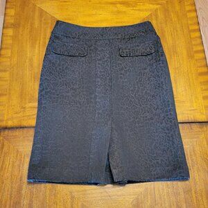 Ann Taylor Virgin Wool Blend Animal Print Pencil Skirt